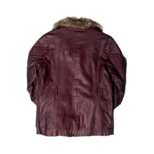 Multiblu Leather Fur Jacket