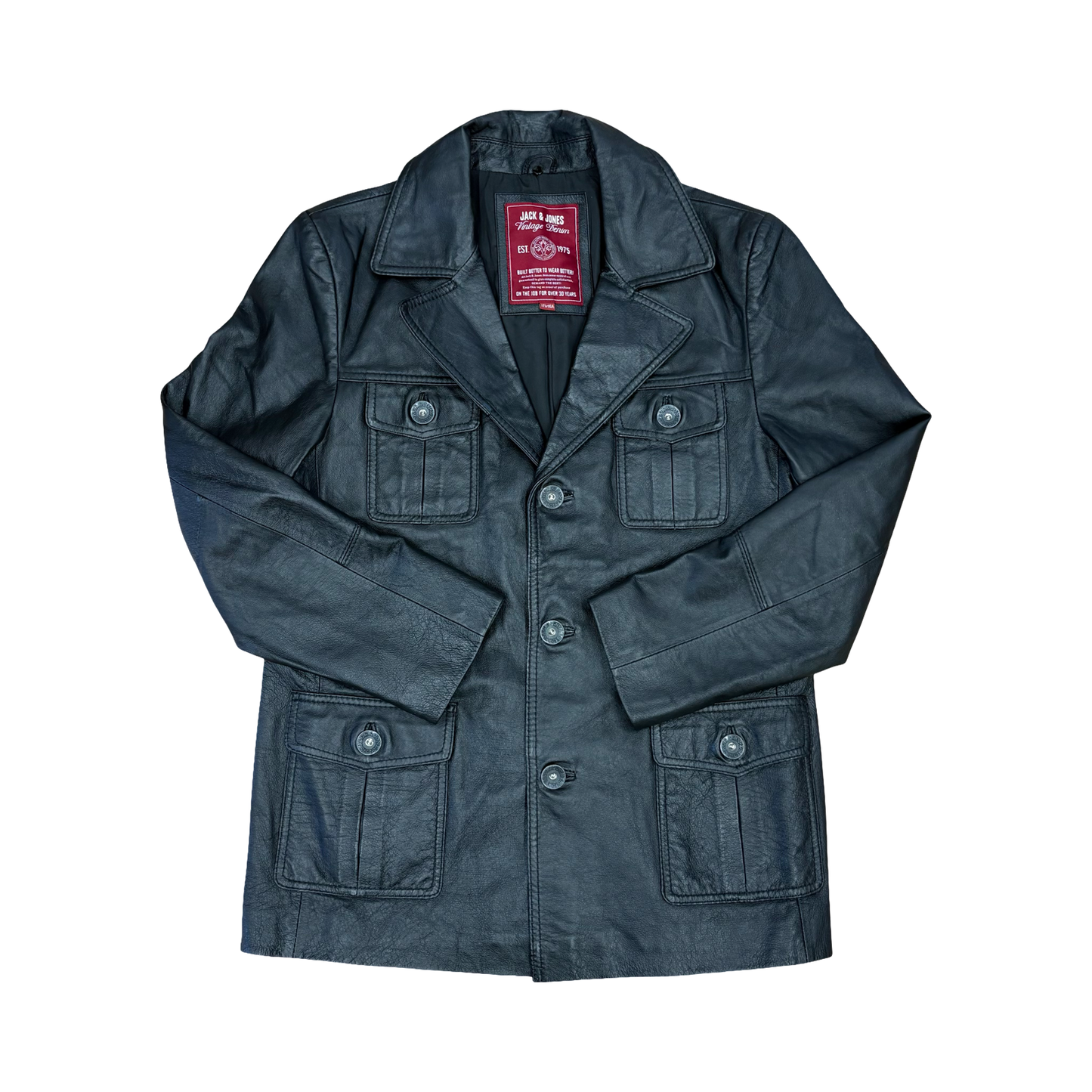 Vintage Jack & Jones Leather Coat