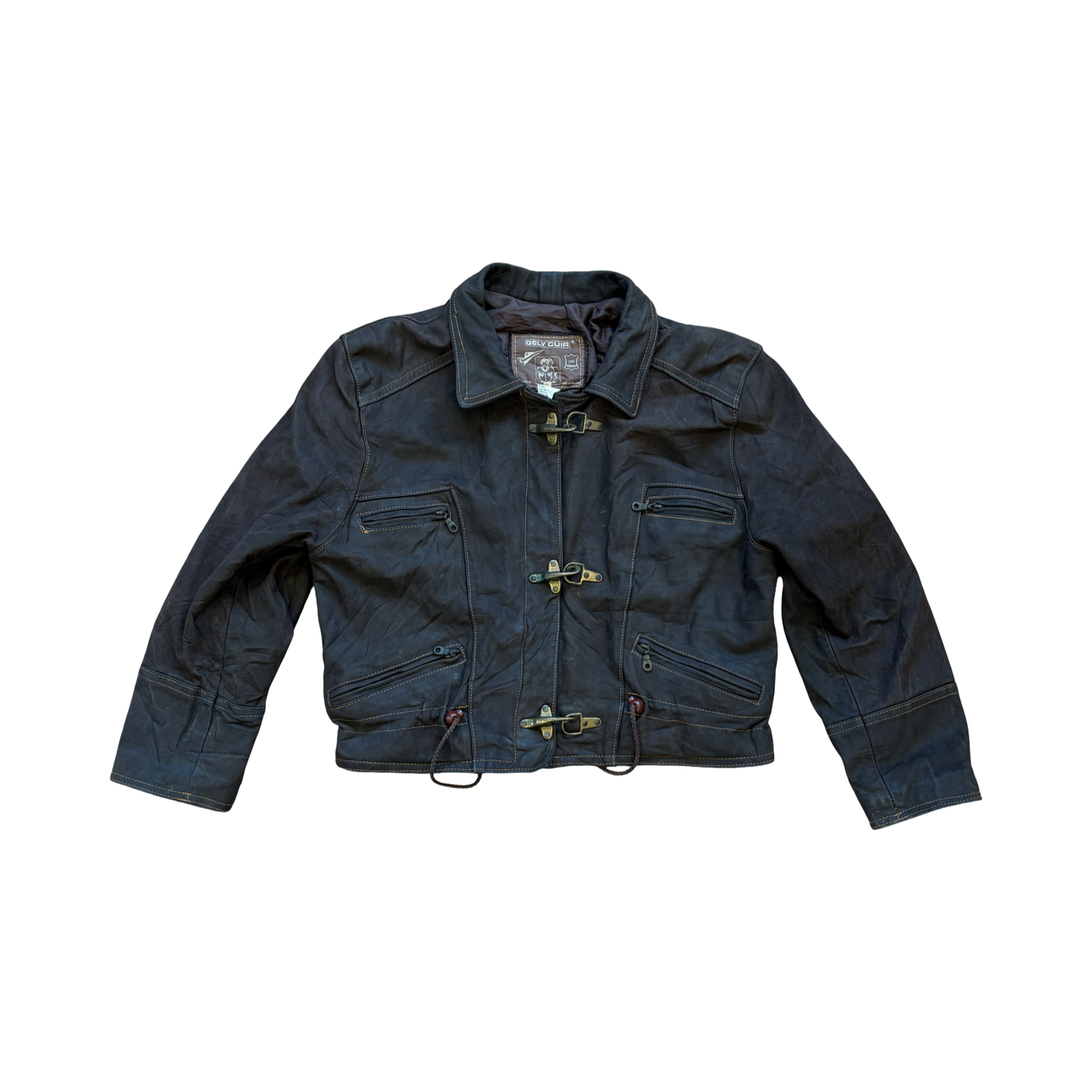 Gely Cuir Leather Fireman Jacket
