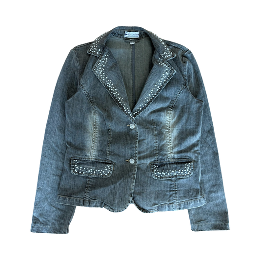 Helline Denim Pearl Blazer